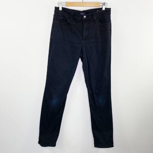 NYDJ Dark Wash Denim Cotton Blend Skinny Jeans Women's Size 10 - Picture 1 of 8